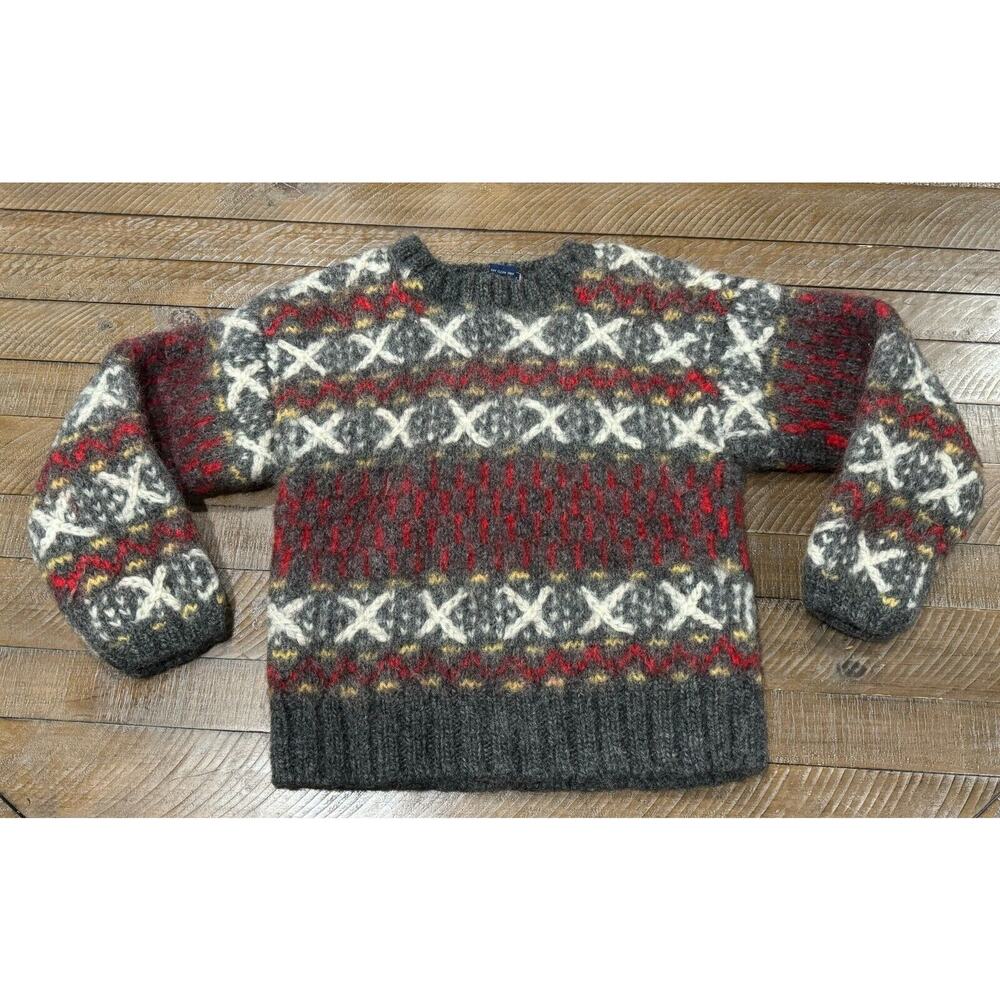 Hathaway 80's - 100% WOOL - TIGHT/THICK Wool Pullover Sweater - Sz L